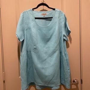 Flax Brand, Blue Linen Dress